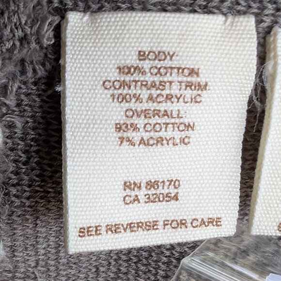 NWOT Free People Gray Double Breasted 3/4 Sleeve Cardigan Sweater Jacket Sz L - Picture 8 of 9